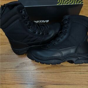 Sportiv8 Men's Black Combat Boots